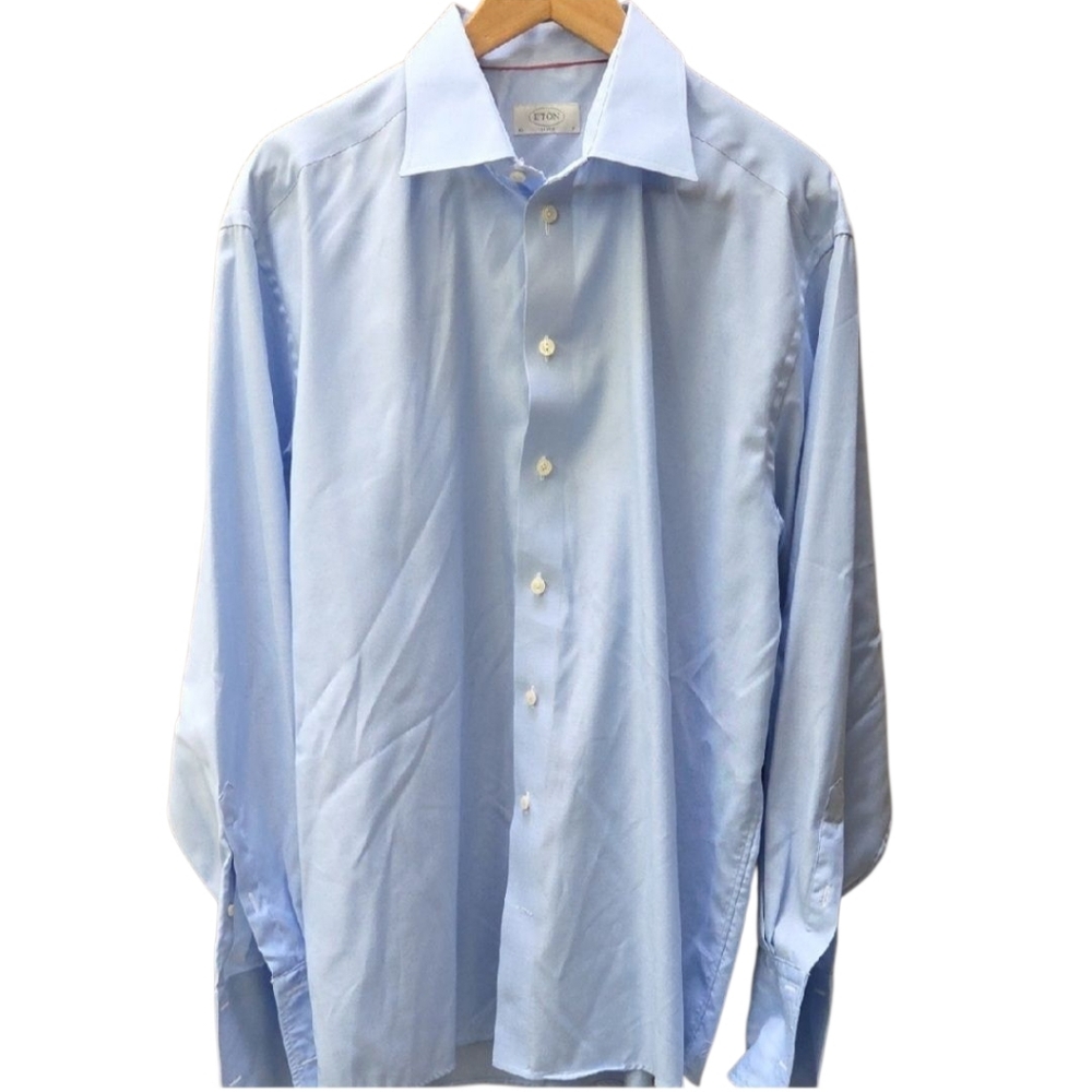 Eton Cambridge Sky Blue Dress Shirt 43/17
